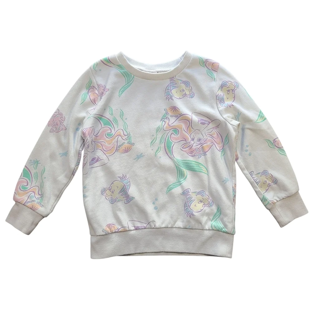 Disney Princess Little Mermaid Ariel Sweatshirt Girls 4T Pullover